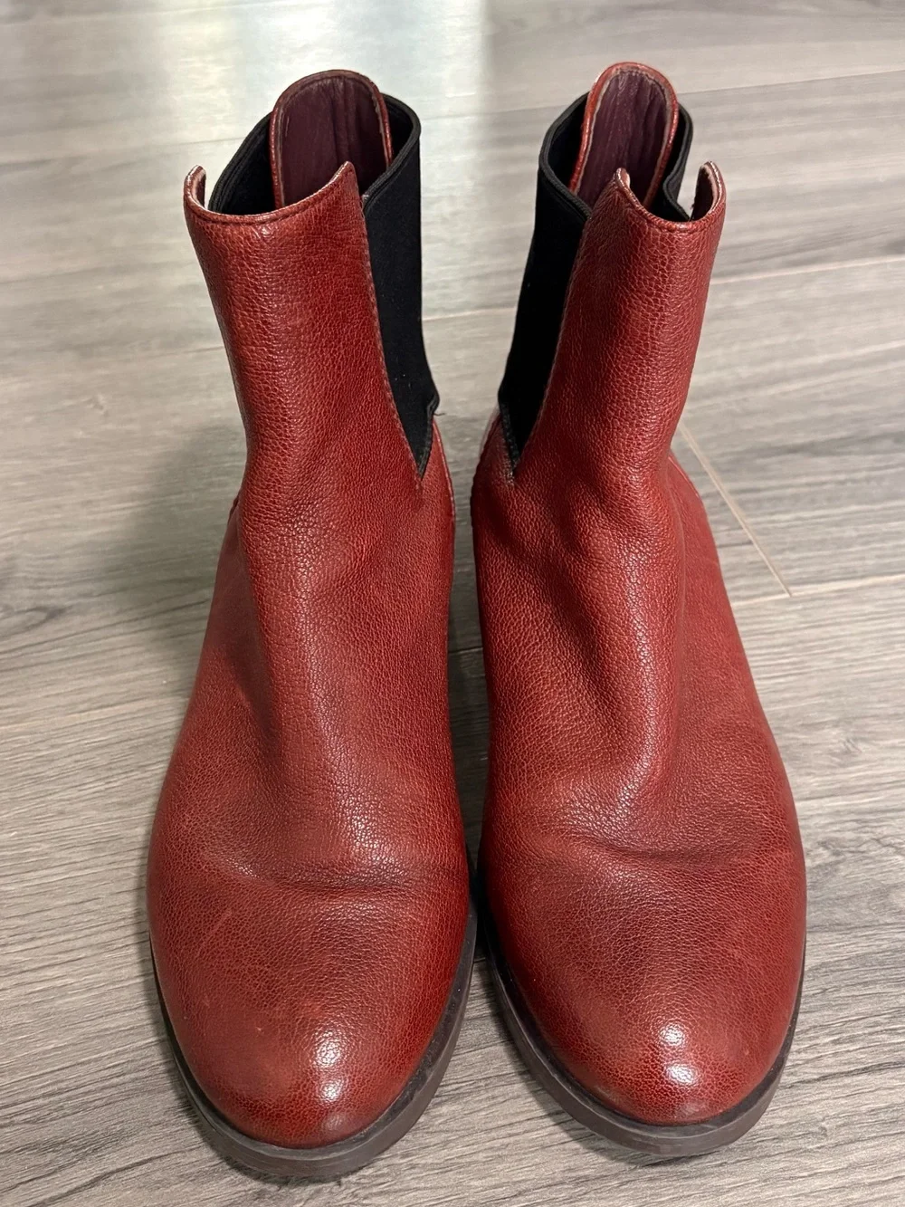 Clarks Women's Marquette Wish Style Leather Boots in Burgundy